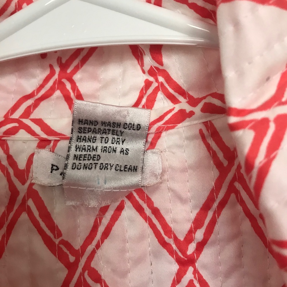Patty Kim Reversible Cotton Jacket in Fuchsia and Coral, Pockets on Both Sides - Picture 5 of 12